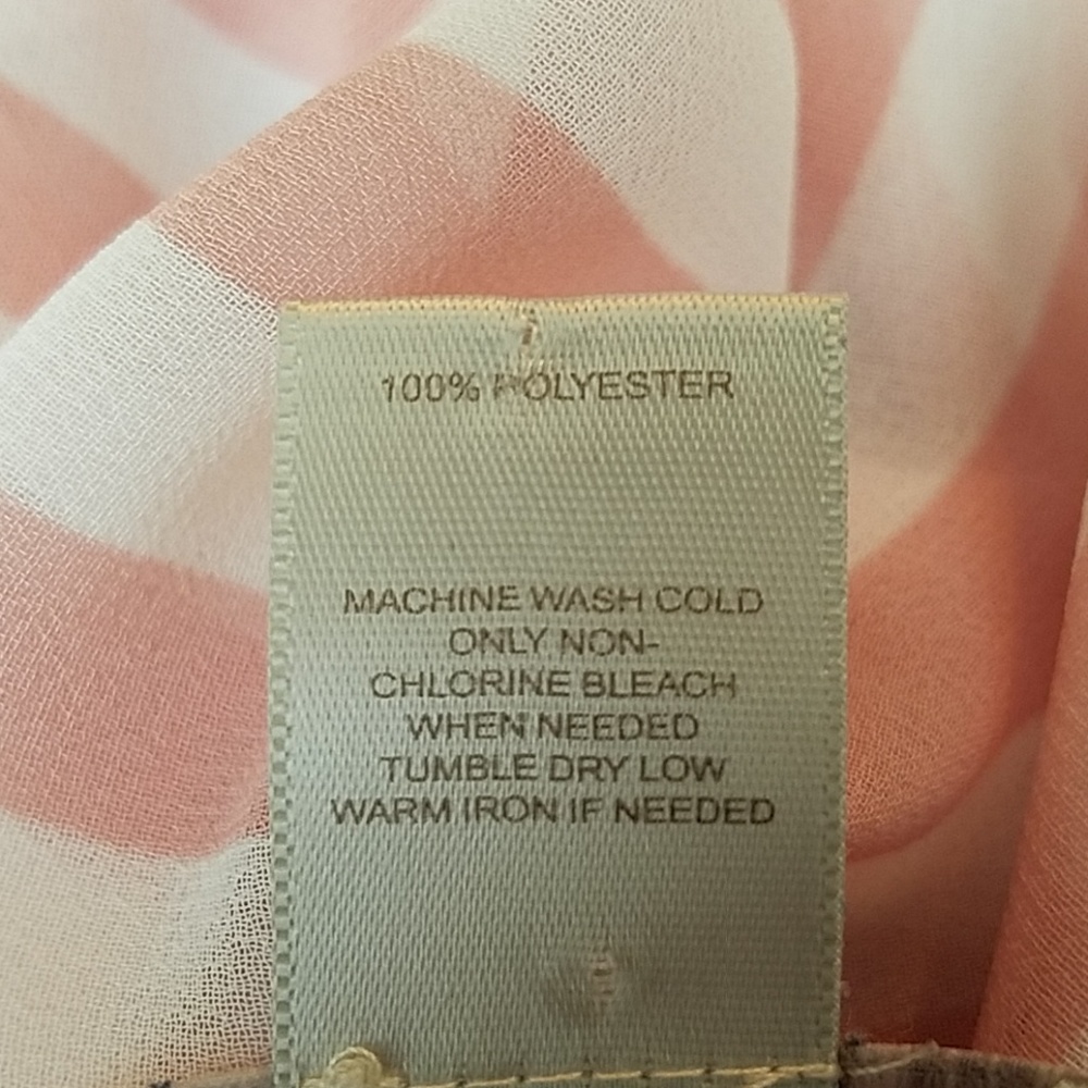 ❤Loft Petite XSP Sheer Pink and White Striped Top - Picture 6 of 6